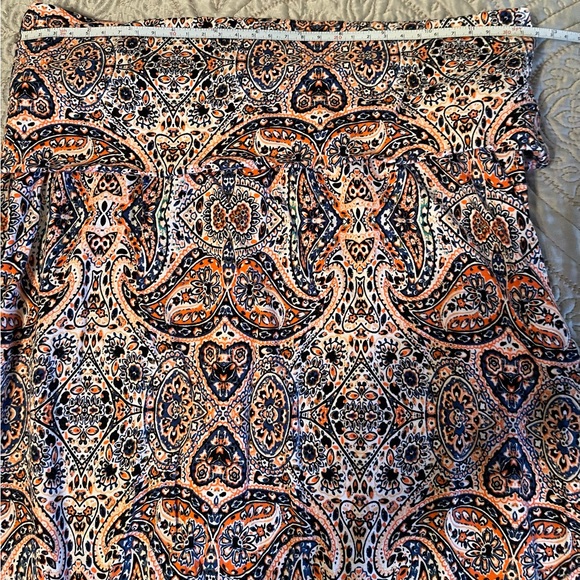 Artisan.NY Maxi skirt with bohemian print in oranger & blue size small - Picture 6 of 7